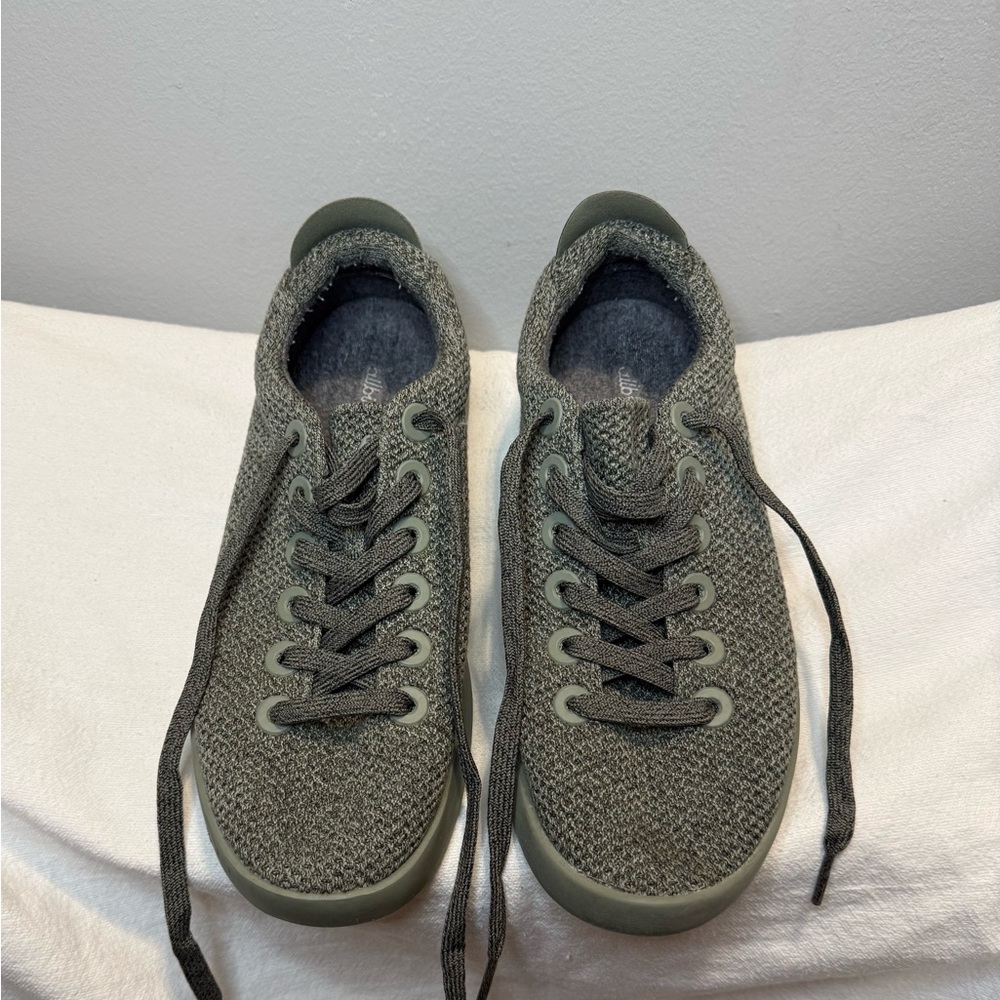 Allbirds Olive Knit Lace-Up Sneakers